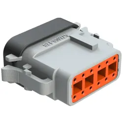 Socket housing, 12 pole, straight, 2 rows, gray, ATM06-12SA-SS01