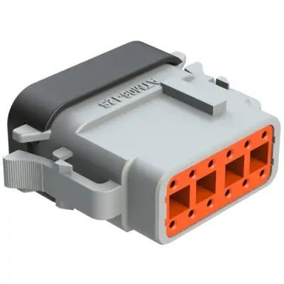 Socket housing, 12 pole, straight, 2 rows, gray, ATM06-12SA-SS01 - 1