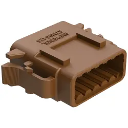 Socket housing, 12 pole, straight, 2 rows, gray, ATM06-12SD-RD01