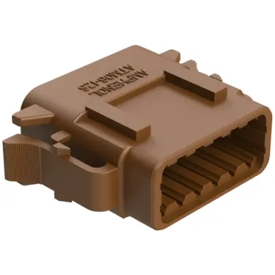 Socket housing, 12 pole, straight, 2 rows, gray, ATM06-12SD-RD01 - 1