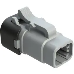 Socket housing, 4 pole, straight, 1 row, gray, ATM06-4S-SF01