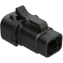 Socket housing, 4 pole, straight, 1 row, black, ATM06-4S-SF01BLK