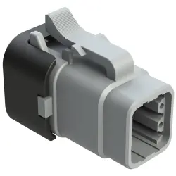 Socket housing, 6 pole, straight, 2 rows, gray, ATM06-6S-SF01