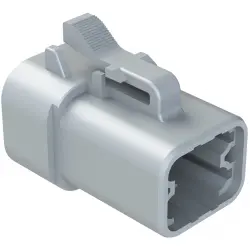 Socket housing, 4 pole, straight, 2 rows, gray, ATP06-4S-RD01