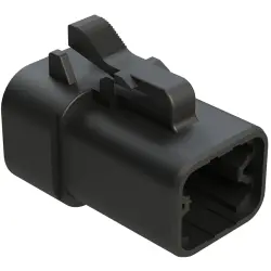 Socket housing, 4 pole, straight, 2 rows, black, ATP06-4S-RD01BK