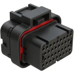 Socket housing, 34 pole, straight, 4 rows, black, ATS06-34SA1
