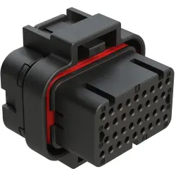 Socket housing, 34 pole, straight, 4 rows, black, ATS06-34SA2