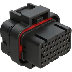 Socket housing, 34 pole, straight, 4 rows, black, ATS06-34SB2