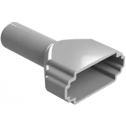Insulating grommet, 12 pole, PVC, socket, gray, AT12S-BT
