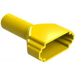 Insulating grommet, 12 pole, PVC, socket, yellow, AT12S-BT-YW