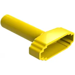Insulating grommet, 12 pole, PVC, socket, yellow, ATM12S-BT-YW