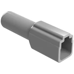 Insulating grommet, 2 pole, PVC, socket, gray, AT2S-BT