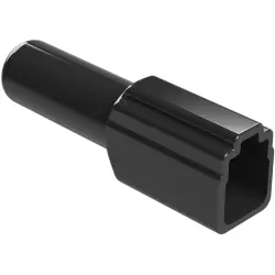 Insulating grommet, 2 pole, PVC, socket, black, AT2S-BT-BK