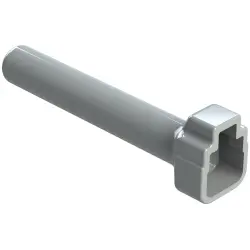 Insulating grommet, 2 pole, PVC, socket, gray, ATM2S-BT