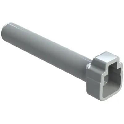 Insulating grommet, 2 pole, PVC, socket, gray, ATM2S-BT - 1