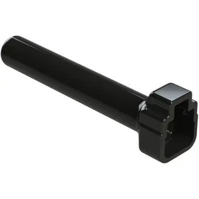 Insulating grommet, 2 pole, PVC, socket, black, ATM2S-BT-BK - 1