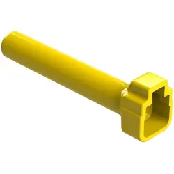 Insulating grommet, 2 pole, PVC, socket, yellow, ATM2S-BT-YW