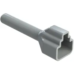 Insulating grommet, 2 pole, PVC, socket, gray, ATP2S-BT
