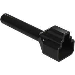 Insulating grommet, 2 pole, PVC, socket, black, ATP2S-BT-BK