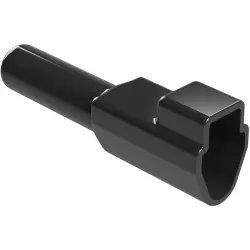 Insulating grommet, 3 pole, PVC, socket, black, AT3S-BT-BK