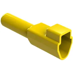 Insulating grommet, 3 pole, PVC, socket, yellow, AT3S-BT-YW