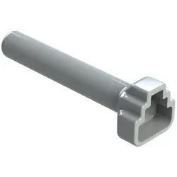 Insulating grommet, 3 pole, PVC, socket, gray, ATM3S-BT