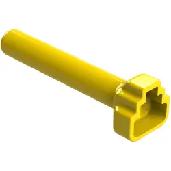 Insulating grommet, 3 pole, PVC, socket, yellow, ATM3S-BT-YW