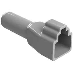 Insulating grommet, 4 pole, PVC, socket, gray, AT4S-BT