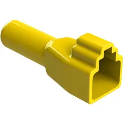 Insulating grommet, 4 pole, PVC, socket, yellow, AT4S-BT-YW