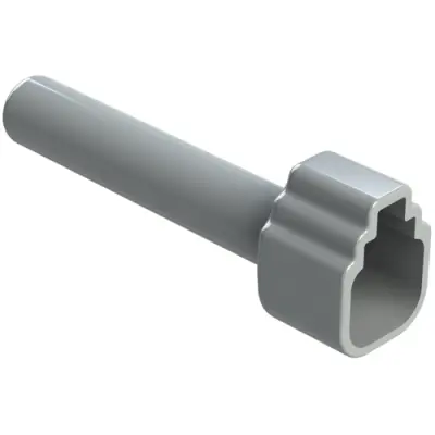 Insulating grommet, 4 pole, PVC, socket, gray, ATM4S-BT - 1
