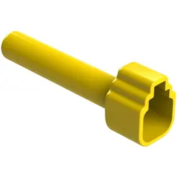 Insulating grommet, 4 pole, PVC, socket, yellow, ATM4S-BT-YW