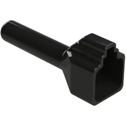 Insulating grommet, 4 pole, PVC, socket, black, ATP4S-BT-BK
