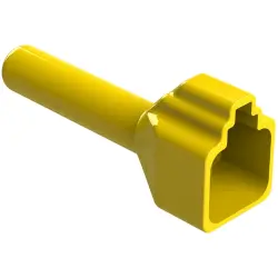 Insulating grommet, 4 pole, PVC, socket, yellow, ATP4S-BT-YW