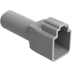 Insulating grommet, 6 pole, PVC, socket, gray, AT6S-BT
