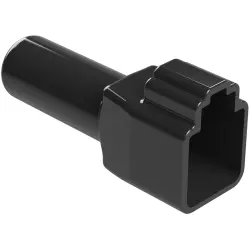 Insulating grommet, 6 pole, PVC, socket, black, AT6S-BT-BK