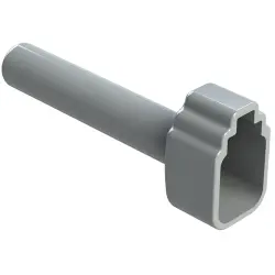 Insulating grommet, 6 pole, PVC, socket, gray, ATM6S-BT