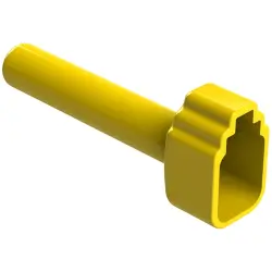 Insulating grommet, 6 pole, PVC, socket, yellow, ATM6S-BT-YW