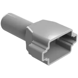 Insulating grommet, 8 pole, PVC, socket, gray, AT8S-BT