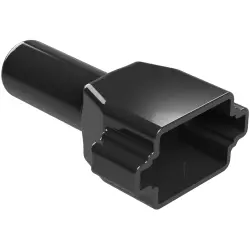 Insulating grommet, 8 pole, PVC, socket, black, AT8S-BT-BK
