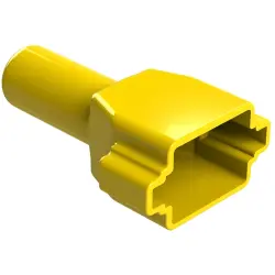 Insulating grommet, 8 pole, PVC, socket, yellow, AT8S-BT-YW