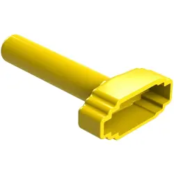 Insulating grommet, 8 pole, PVC, socket, yellow, ATM8S-BT-YW