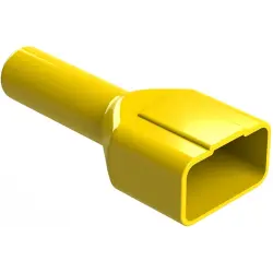 Insulating grommet, 12 pole, PVC, pin, yellow, AT12P-BT-YW