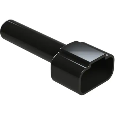 Insulating grommet, 12 pole, PVC, pin, black, ATM12P-BT-BK - 1