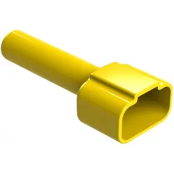 Insulating grommet, 12 pole, PVC, pin, yellow, ATM12P-BT-YW