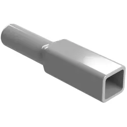Insulating grommet, 2 pole, PVC, pin, gray, AT2P-BT