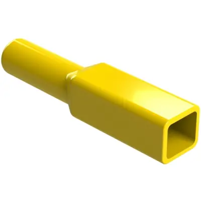 Insulating grommet, 2 pole, PVC, pin, yellow, AT2P-BT-YW - 1