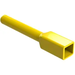 Insulating grommet, 2 pole, PVC, pin, yellow, ATM2P-BT-YW