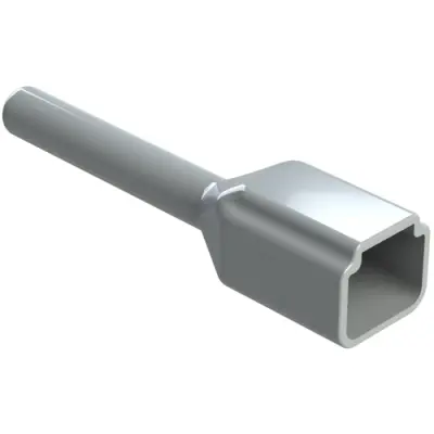 Insulating grommet, 2 pole, PVC, pin, gray, ATP2P-BT - 1