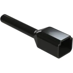 Insulating grommet, 2 pole, PVC, pin, black, ATP2P-BT-BK