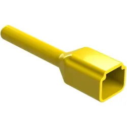 Insulating grommet, 2 pole, PVC, pin, yellow, ATP2P-BT-YW